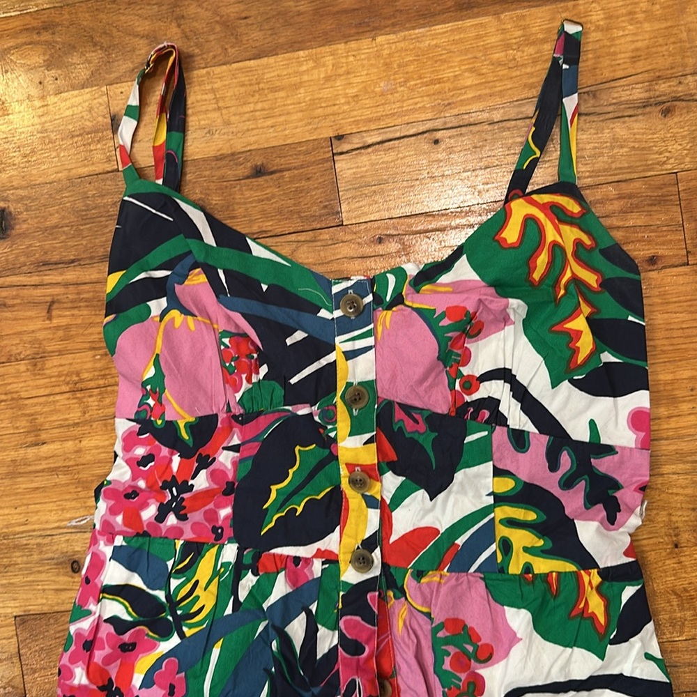 J. Crew Tropical Floral Maxi Dress - Pink, Yellow, Green - Picture 2 of 14